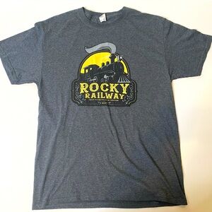 Rocky Railway Trust Jesus Fruit Of The Loom Mens Gray Graphic T Shirt Size M